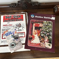 Festive Tatting Needlepoint Pattern Booklet 1983 DMC Holiday Christmas Lot