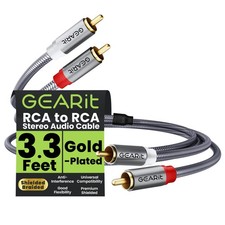 RCA Cables 3.3ft, RCA Cables Car Audio with Dual Shielding & Gold-Plated Conn...