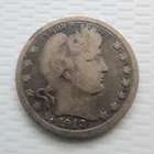 1913 Barber Quarter 25C Silver Circulated US Coin