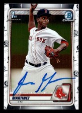 2020 BOWMAN CHROME JOAN MARTINEZ CPA-JMA MINT 1ST RC AUTOGRAPHS BOSTON RED SOX