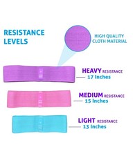 Exercise Workout Resistance Bands Women, 3-Level Booty Bands Butt Hips Free ship