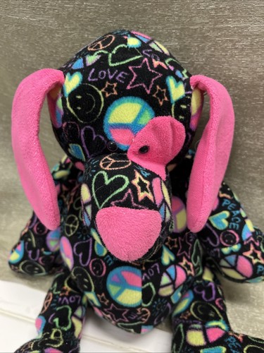 Ganz Peace Love Peluche Cucciolo 12" Nero, Rosa - Foto 3 di 9