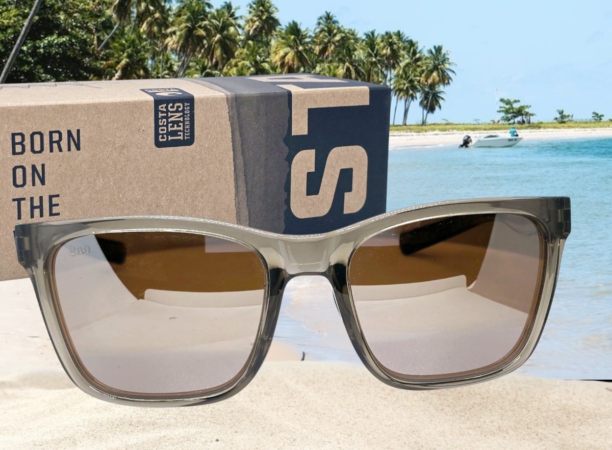 COSTA DEL MAR taupe crystal/silver PANGA polarized 580G  display picture 2