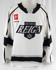 Ontario Reign Austin Strand #2 Game Used White Jersey 58 DP98410