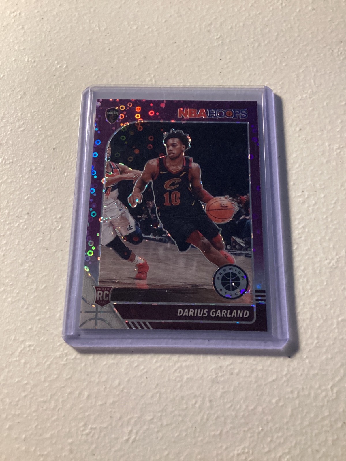2019-20 Panini NBA Hoops Premium Stock - Darius Garland #251 Purple Disco Prizm