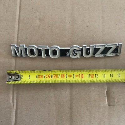 MOTORRAD GUZZI 850 1000 VINTAGE SCHILD SCHWARZ WEISS GOLDPROFIL GROSS