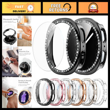 6 6 Pack Bling Case for Galaxy Watch 8 40mm, Rhinestone Hard PC HD Anti-Fog Gl