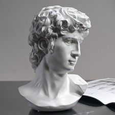 David Statue Greek Bust,Head Bust Statue for Roman Home Decor,Coffee Table Decor