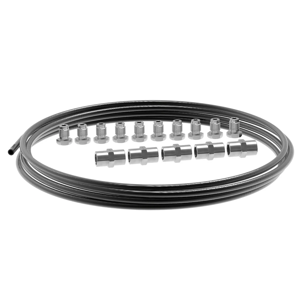 5m Bremsleitung Bremsrohr Stahl 4,75 mm + 10 Verschraubungen + 5 Verbinder - Bild 4 von 4