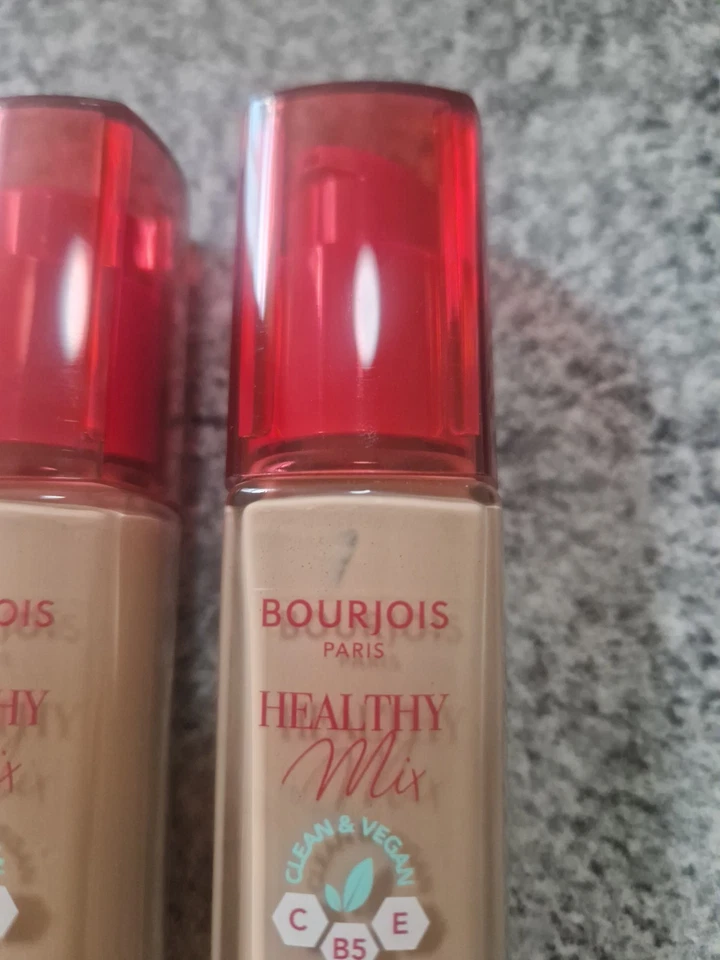 2 x LIGHT BEIGE BOURJOIS HEATHLY MIX FOUNDATION No 53W  30ml - Image 2 of 4