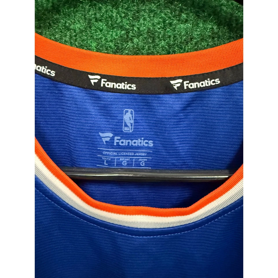 Jersey New York Knicks Juvenil RJ Barrett Azul y Naranja Talla Grande Unisex Foto 3 de 4