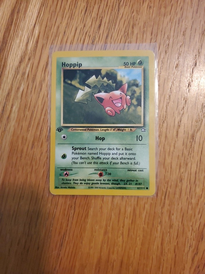 2000 Near Mint NM Pokemon Non Holo Hoppip 61/111 Neo Genesis 1st Edition