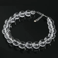 Choker Necklace Acrylic Transparent Ball Beads Chunky Collar Fashion Jewelry