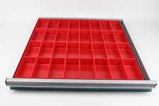 32 Red Drawer Organizer Bins - 3 x 6 x 2 Inch Deep (actual depth is 1-3/4 Inch)