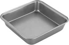 Chef Aid Square Cake Pan 18.2cm Non-Stick Carbon Steel Baking Tin for Cakes & Tr