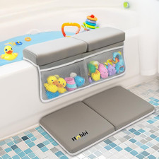 Baby Bath Kneeler and Elbow Rest Pad Set - 1.5" Thick Memory Foam Knee Pad for B