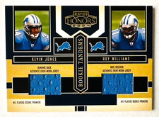 2004 Playoff Kevin Jones, Roy Williams DUAL Jersey RC Lions Rookie Tandems!