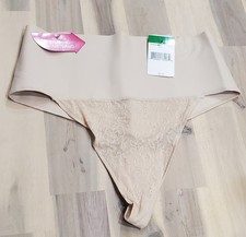 Maidenform Women's Lace Thong Shapewear Nude 1/Transparent Size Large