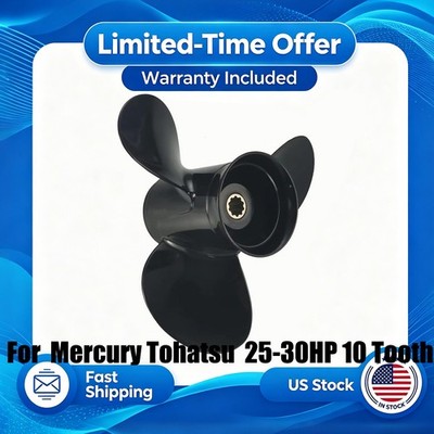 9.9x11 BOAT Propeller For Mercury /Tohatsu 25-30HP 10Tooth Aluminum 3R0B64523-0