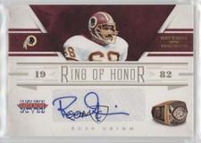 2011 Playoff National Treasures Signatures 35/49 Russ Grimm #4 Auto HOF c6i