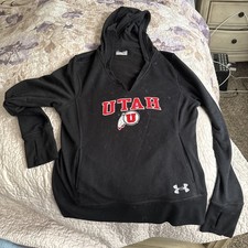 University Of Utah Black Women Hoody Large