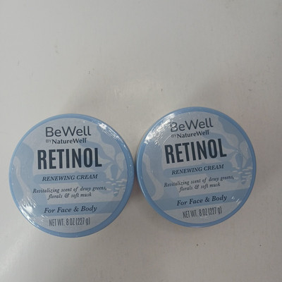 2 Be Well by Nature Well RETINOL RENEWING CREAM for Face Body Lotion 8 oz EA
