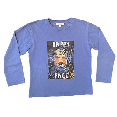 Catimini Blue  Happy Face  Long Sleeve Tee Shirt. Size 8