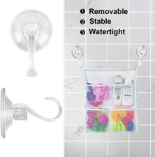 4PCS Heavy Duty Suction Cup Hook Cup Wall Wreath Hanger Window Shower Kitchen