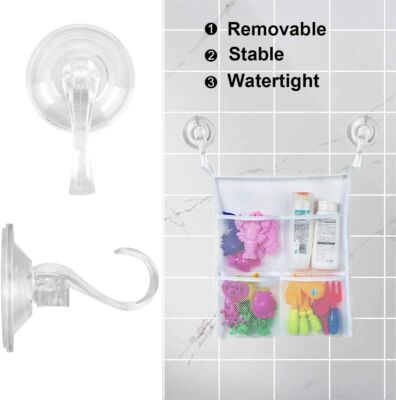 4PCS Heavy Duty Suction Cup Hook Cup Wall Wreath Hanger Window Shower Kitchen