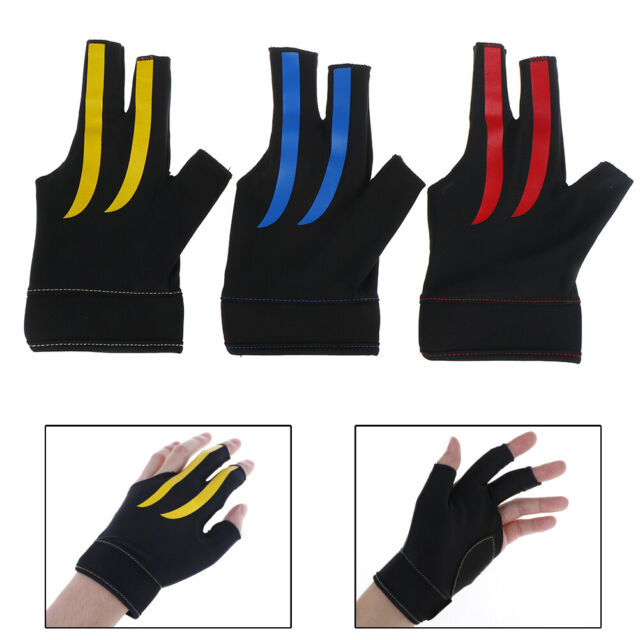 Snooker Billiard Cue Spandex Gloves Pool Left Hand Open Three Finger Gloves N.sf
