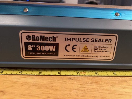 RoMech 8" Termosigillatrice a Impulsi Manuale Ferro Macchina Poly Bag Sigillante per Sacchetti Plastica - Foto 2 di 7