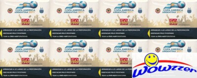 (8) 2011 Panini Copa America 50 Pack Sticker Box-2,000 Stickers-NEYMAR RC+MESSI
