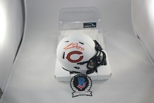 Cole Kmet signed Chicago Bears Lunar Eclipse Mini Helmet Beckett