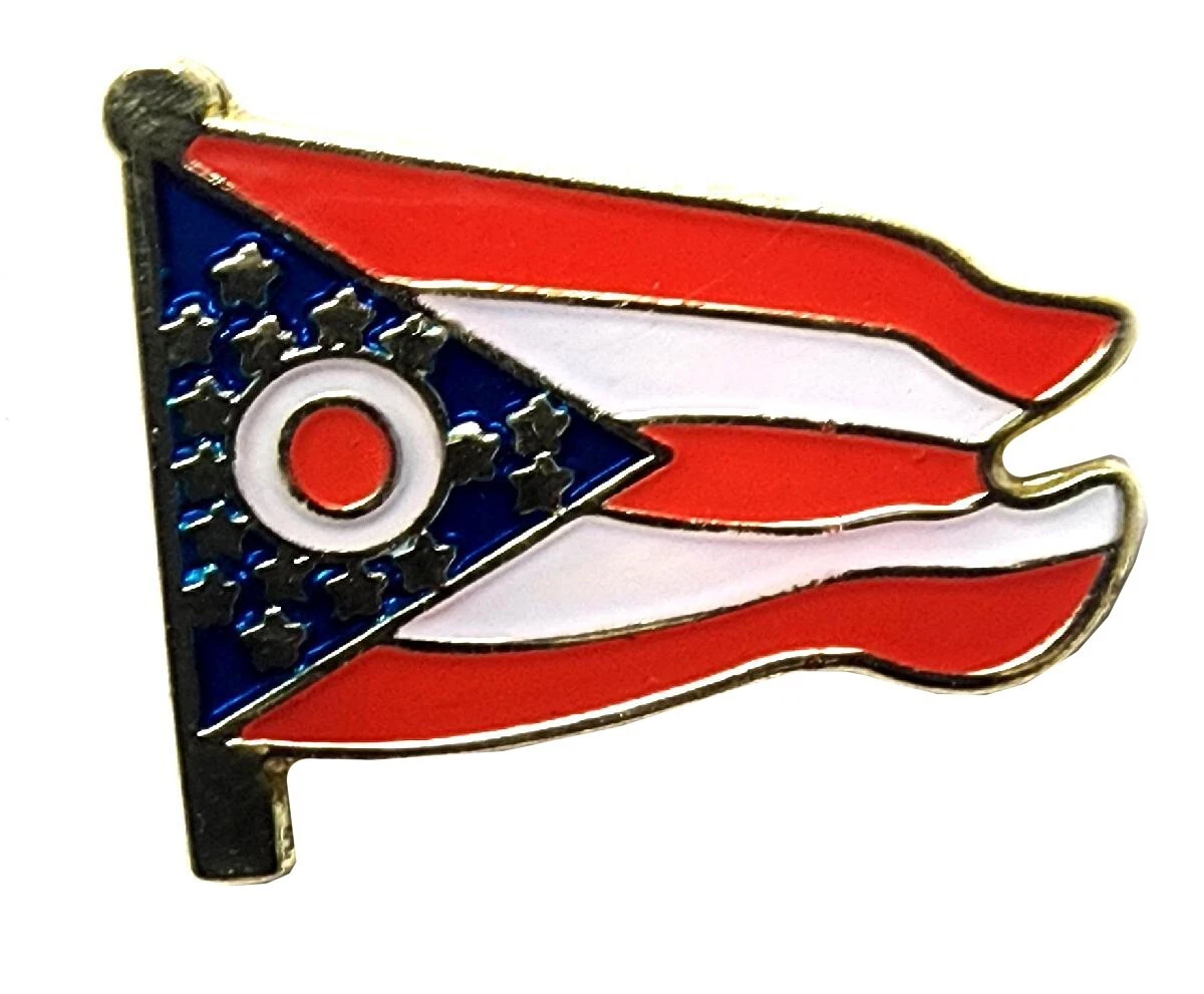 Pack of 24 State of Ohio Bike Motorcycle Hat Cap Lapel Pin HP558A