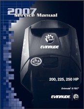 Evinrude E-TEC 200 225 250 HP Outboard Motor Service Manual CD