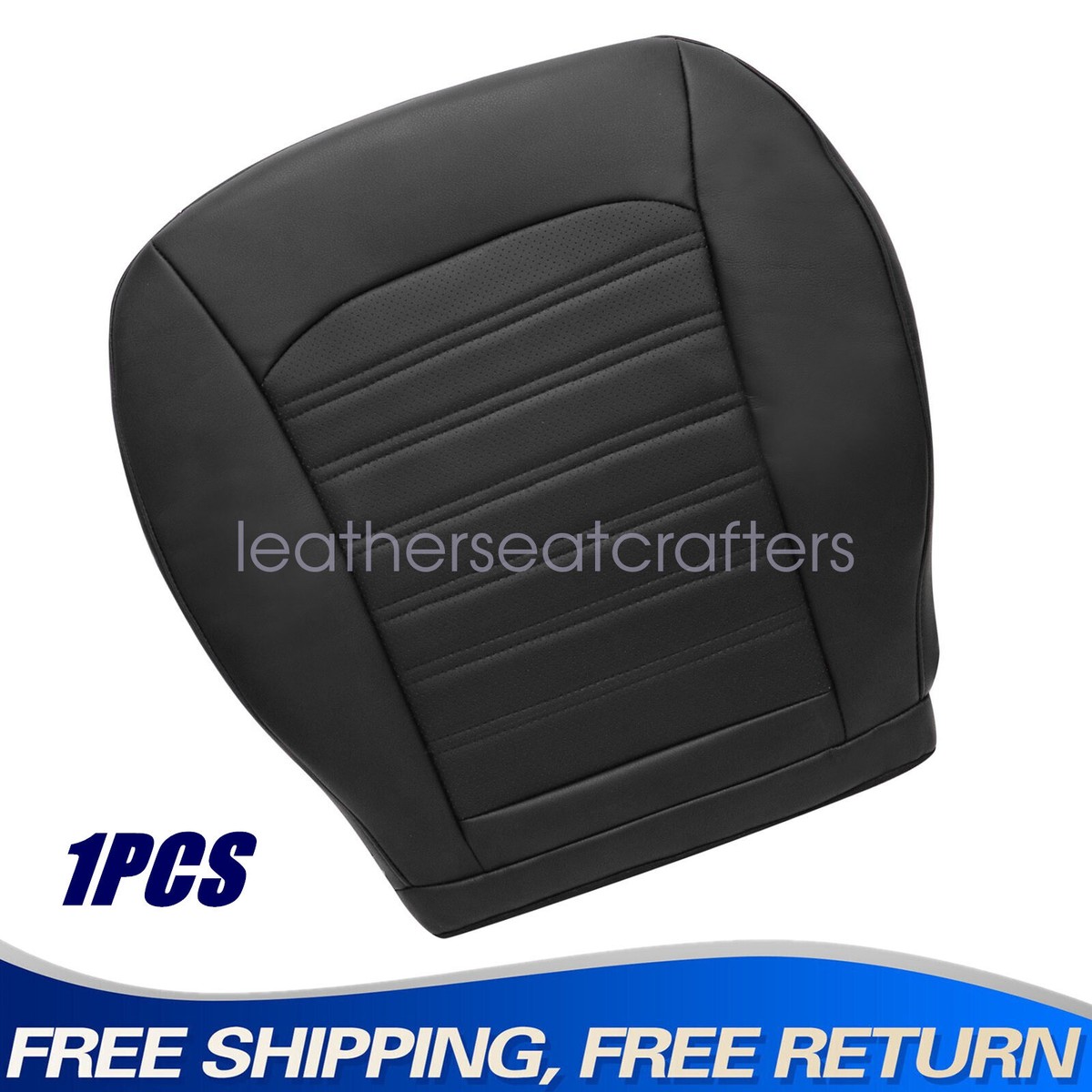 Driver Bottom Perf Leather Seat Cover Black For 2015 2016 2017