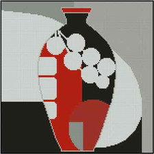 New Age Red Vase Counted Cross Stitch Chart No.38-104 