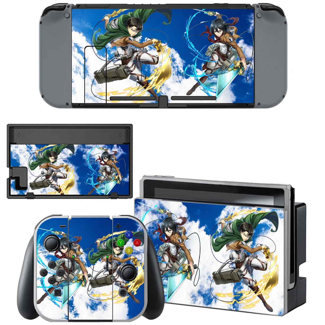 Anime Attack on Titan Levi Mikasa Nintendo Switch Lite Joy Con