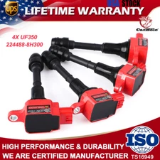 High Performance 4x Ignition Coils UF350 For Nissan Altima 2.5L L4 224488-8H300
