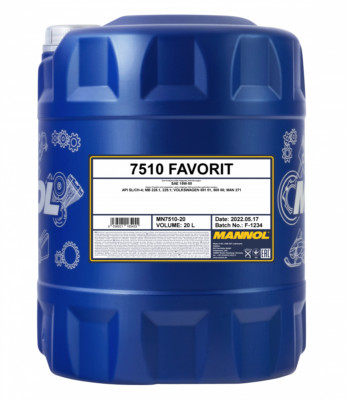 20 L MANNOL Favorit 15W-50 Motoröl API SL/CH-4 for gasoline und diesel engines