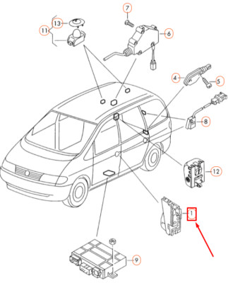 NEW VOLKSWAGEN SHARAN 7M MK1 DOOR LOCK ACTUATOR MOTOR 7M0959775E