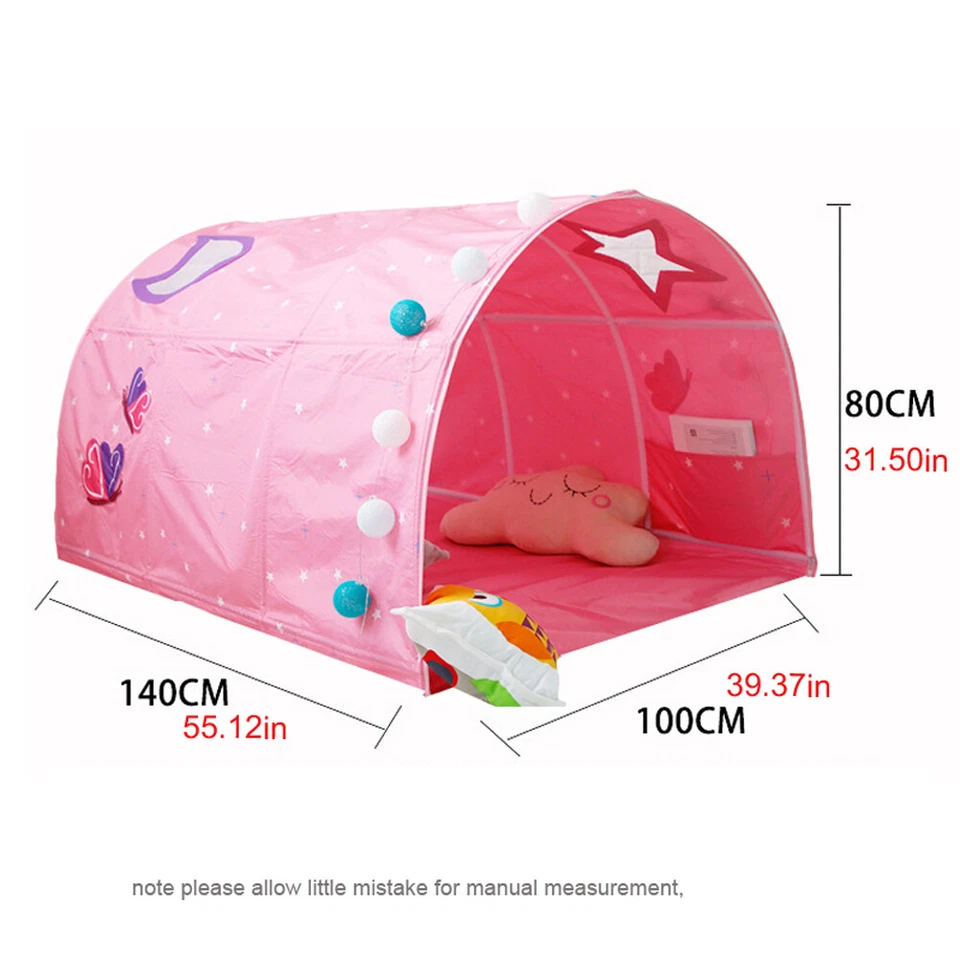 Tenda túnel cama cabine infantil sonho infantil berço dossel mosquiteiro - Imagem 4 de 4