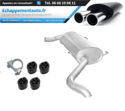 Silencieux Arrière + Kit Complet Pour PEUGEOT BOXER III 2.2 D 100-130cv (2006+) - Neuf