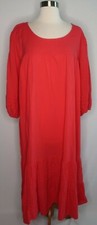 APPEL ILGWU Coral Maxi House Dress Sz XXL USA Made