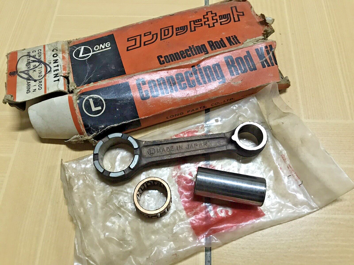 にこ Kawasaki 100cc 2strokes D1 LONG Connecting Rod Kit NOS Japan for P