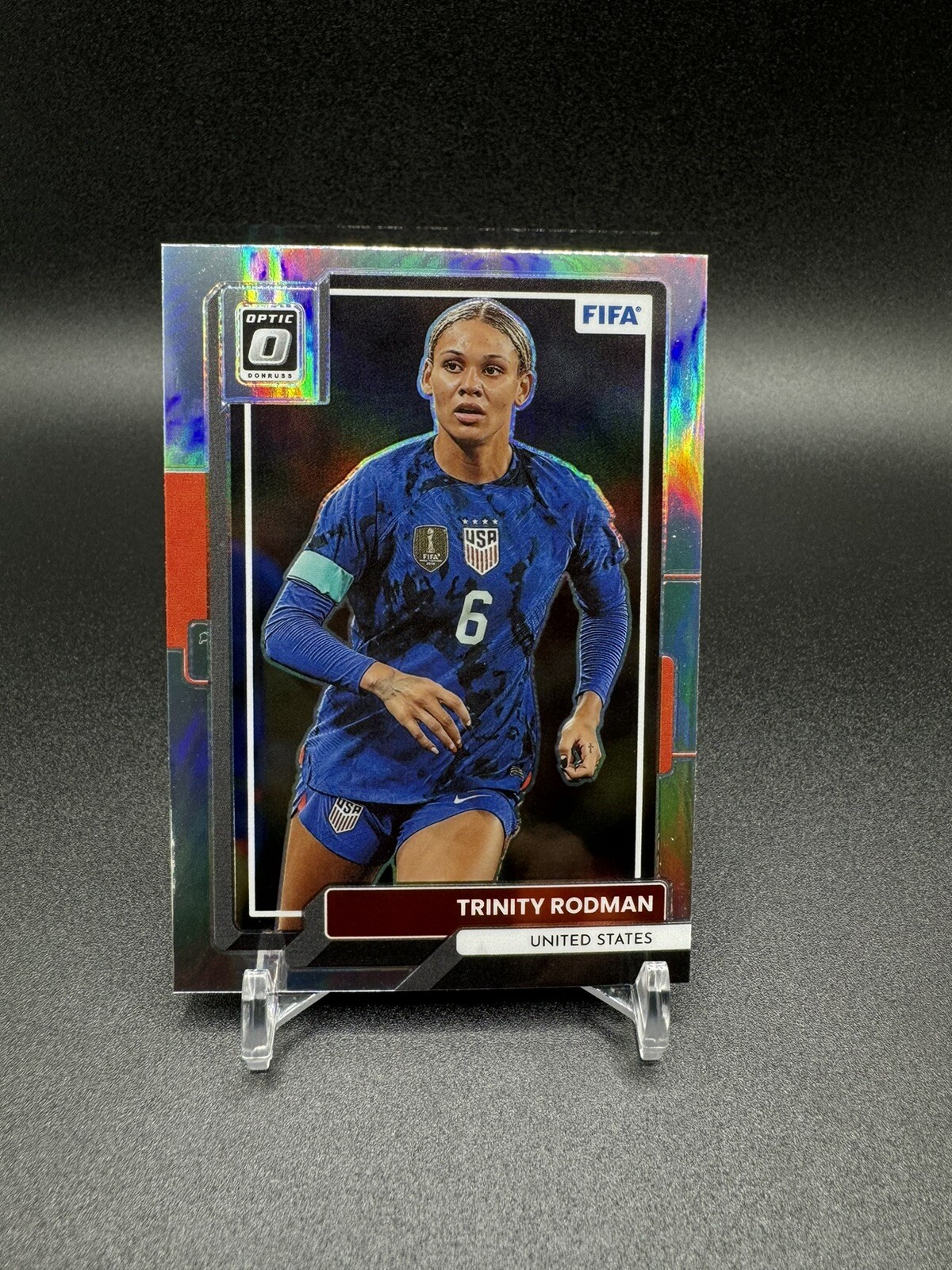 2022-23 Trinity Rodman Panini Donruss Optic Soccer Silver Prizm USA Card #130