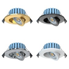 Litecraft Lydia Recessed Downlight Bathroom Tiltable IP65 Spotlight - 5 Colours 