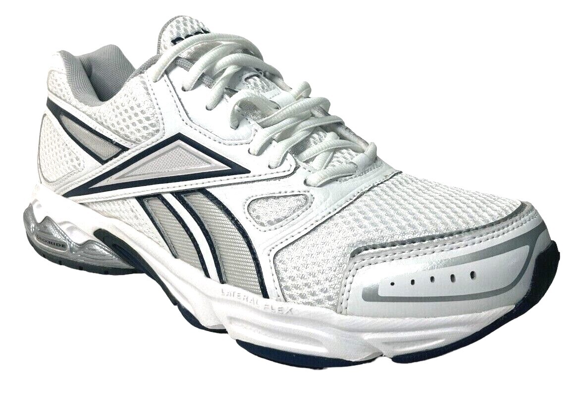 Reebok Instant Men's Mesh/Synthetic Running Sneakers Shoes White/Navy Blue