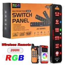 AUXBEAM Slim 6 Gang Switch Panel,Lamp Remote Controller For 12V SUV ATV UTV Cars