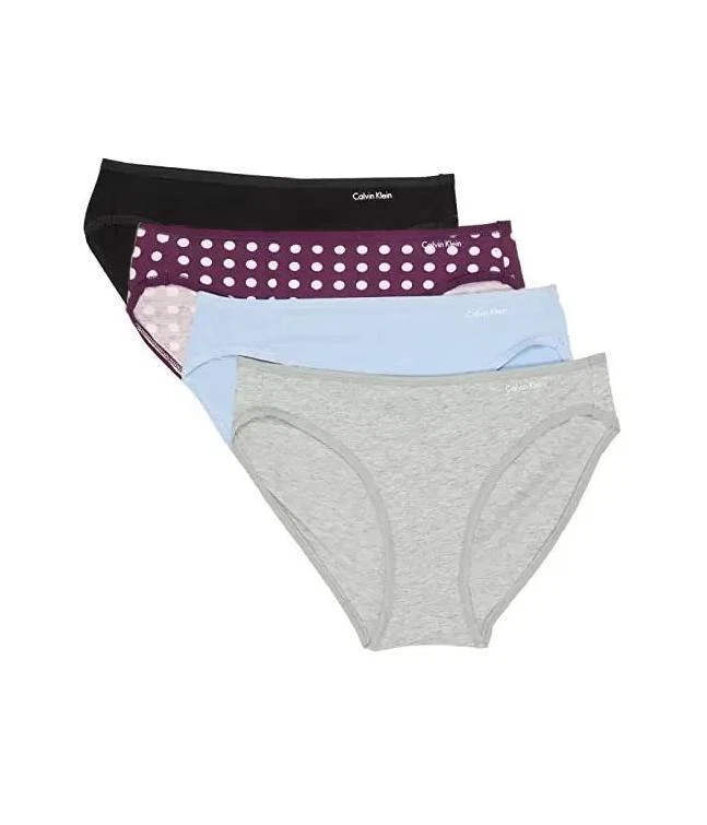 Calvin Klein 300342 Women's Form Bikini Panty - 4 Pack Grey Blue Purple Black, L - Image 2 of 2